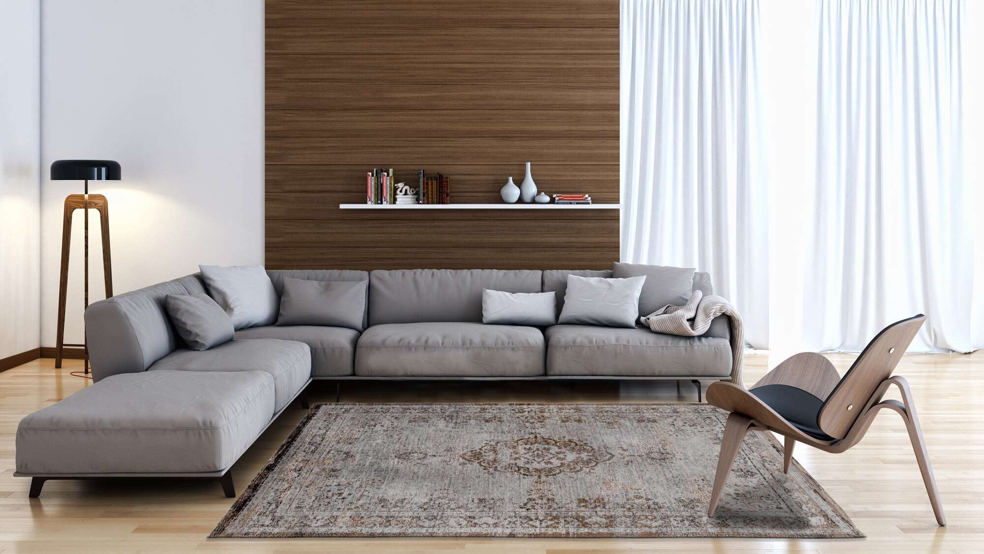 Fading World 8257 Grey Ebony gulvteppe