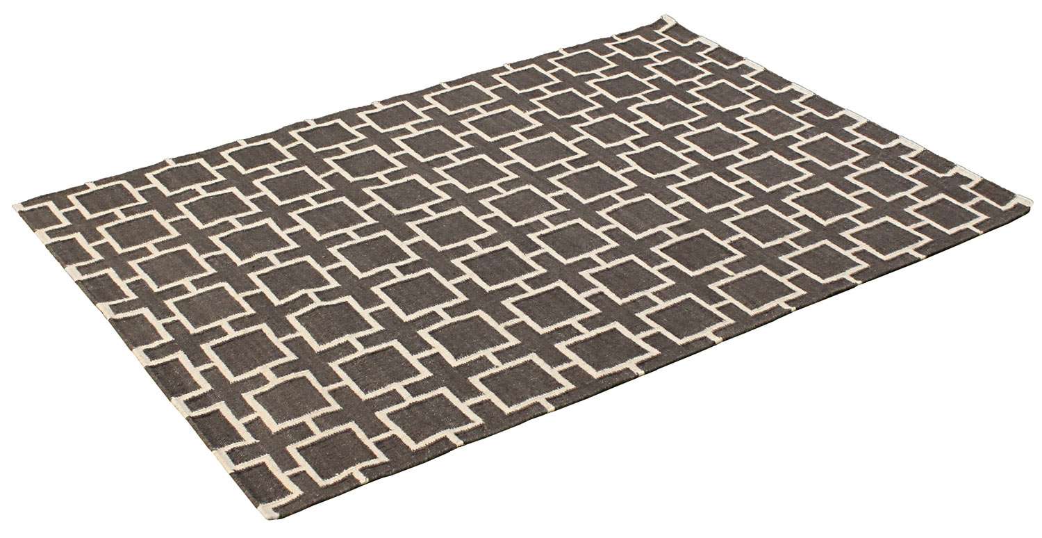 Bonfire Grey håndvevd teppe