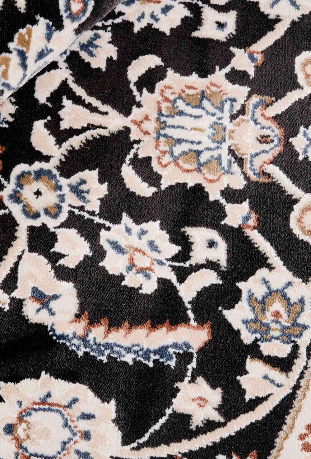 Everyday Nain 2 Dark Blue White rund gulvteppe