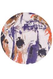 Gallery Fresque 9342 rund Purple Game   gulvteppe