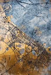 Cities Dubai 9698 Gold Sea gulvteppe