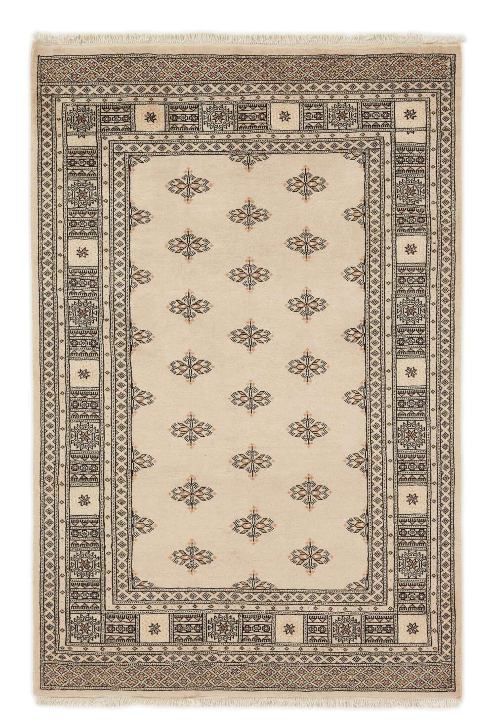 Tekke Beige 1513465 2PLY håndknyttet teppe
