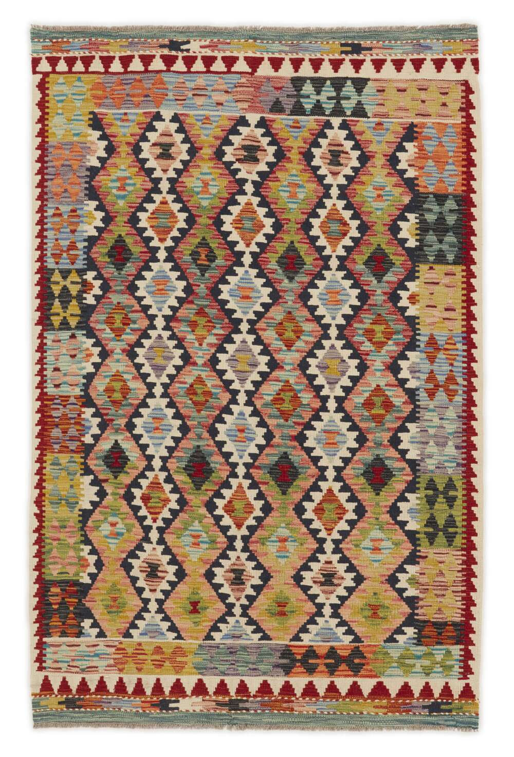 Afghan Kelim 1514062 håndvevd teppe