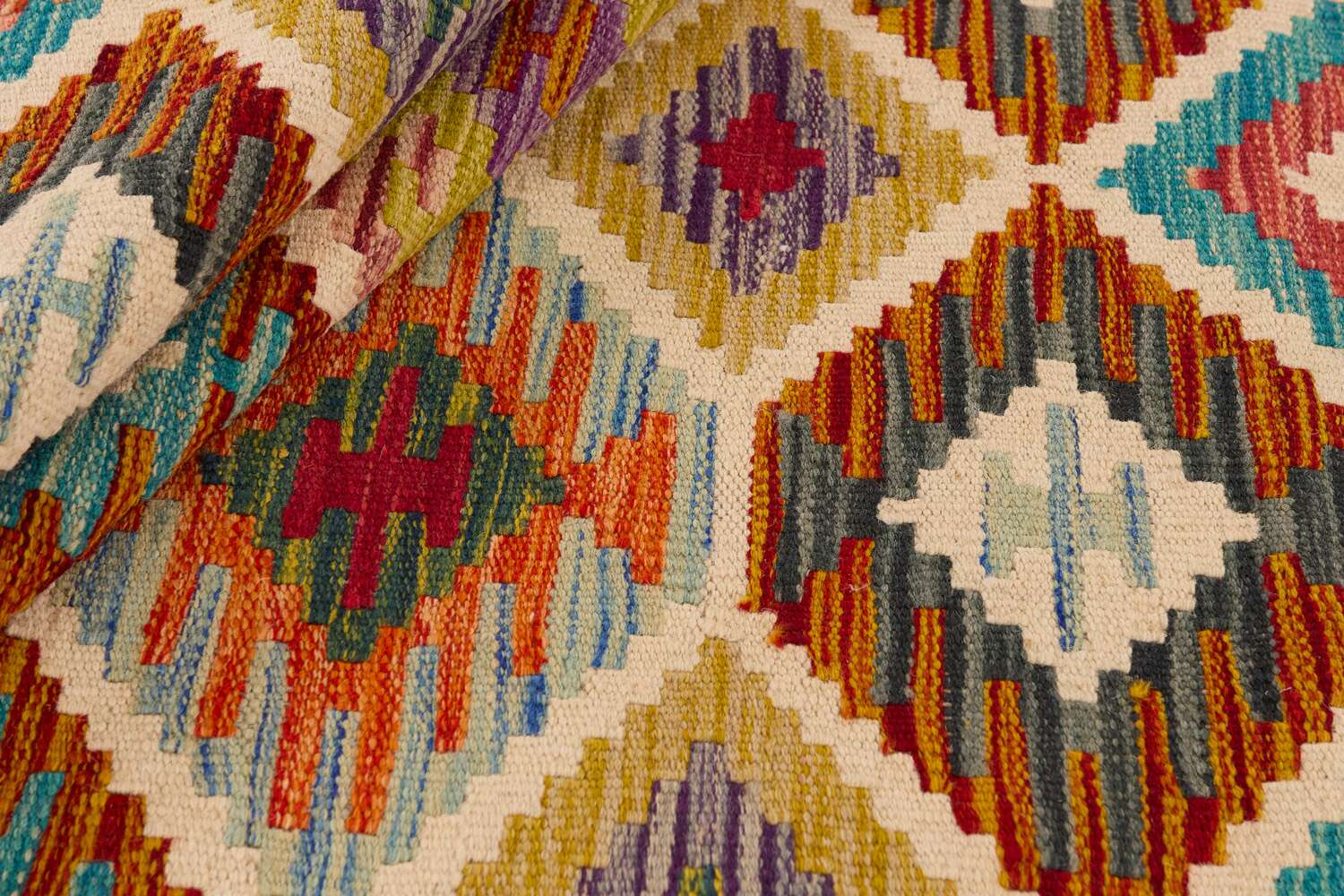 Afghan Kelim 1517041 håndvevd teppe