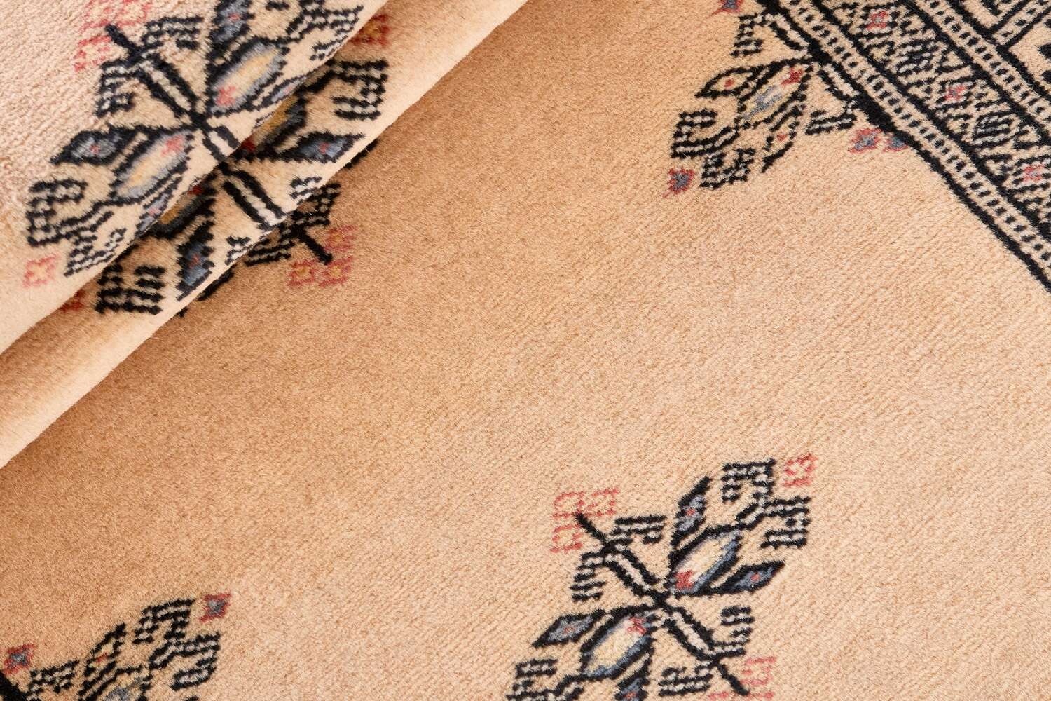 Tekke Beige 1470213 2PLY håndknyttet teppe