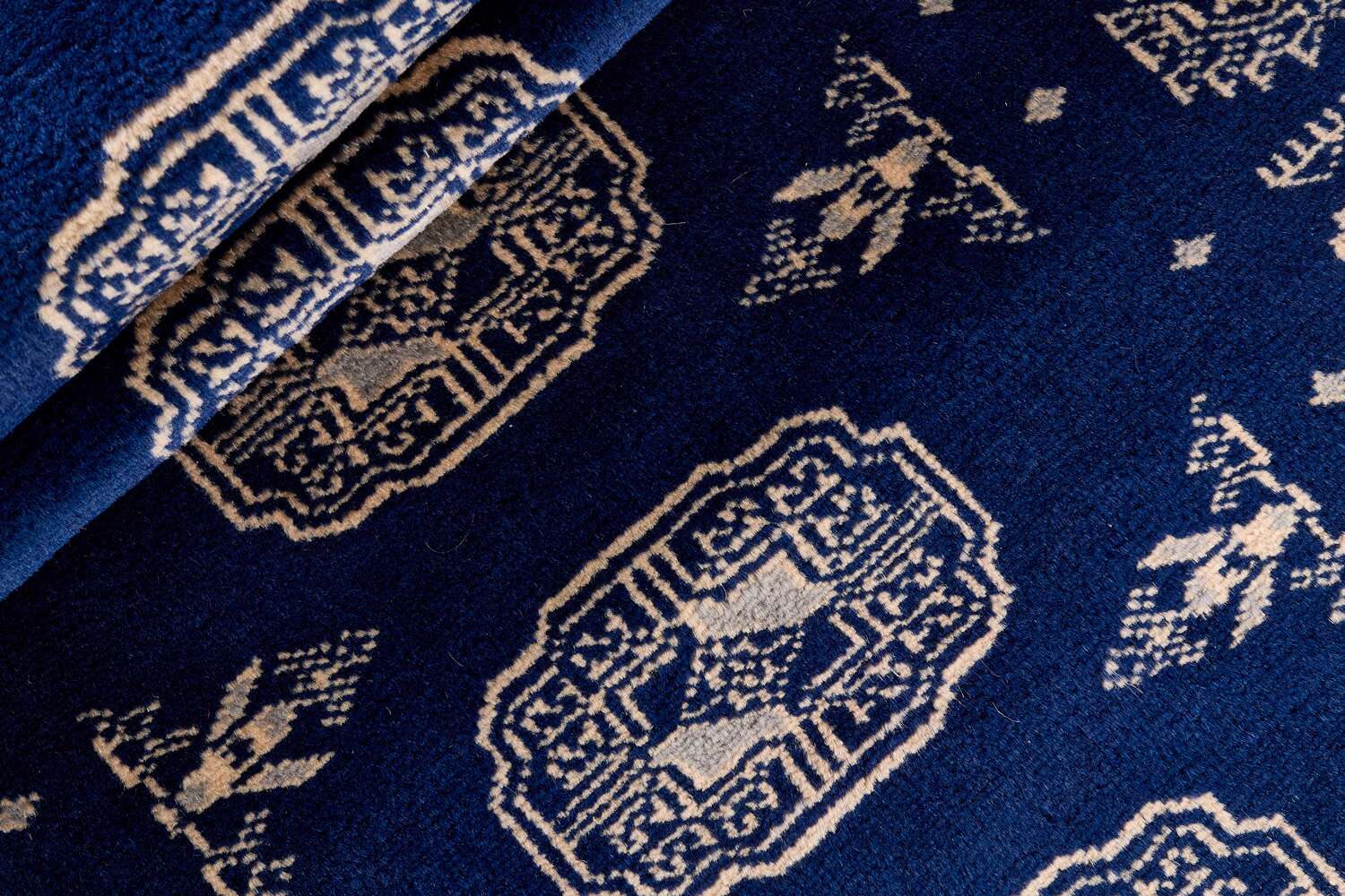 Bokhara Blue 1497253 2PLY håndknyttet teppe