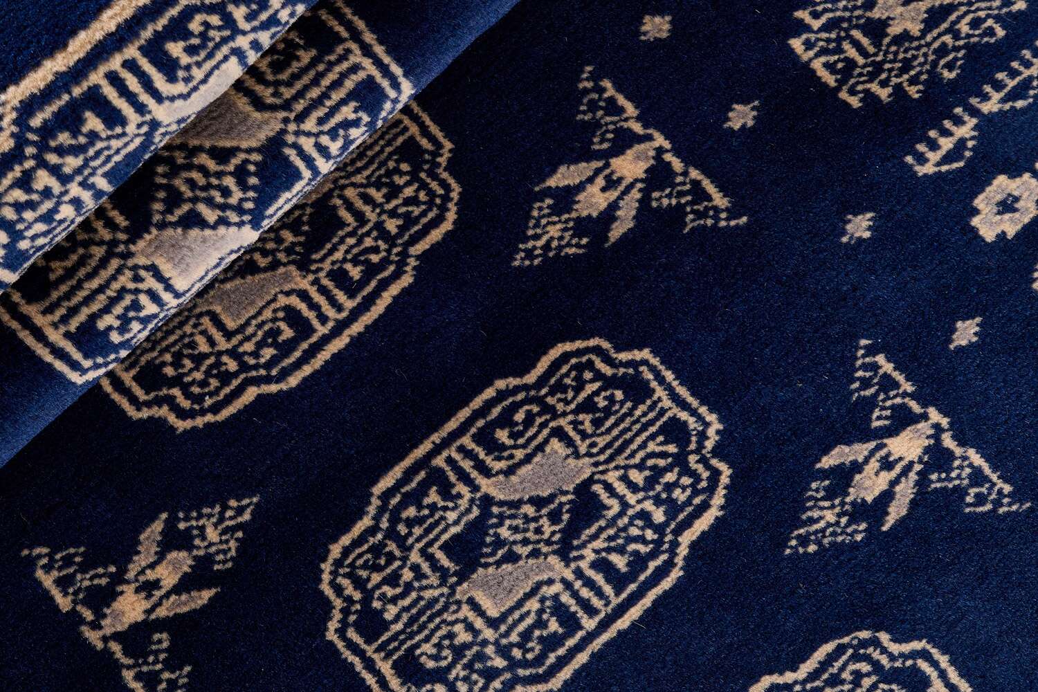 Bokhara Blue 1497255 2PLY håndknyttet teppe