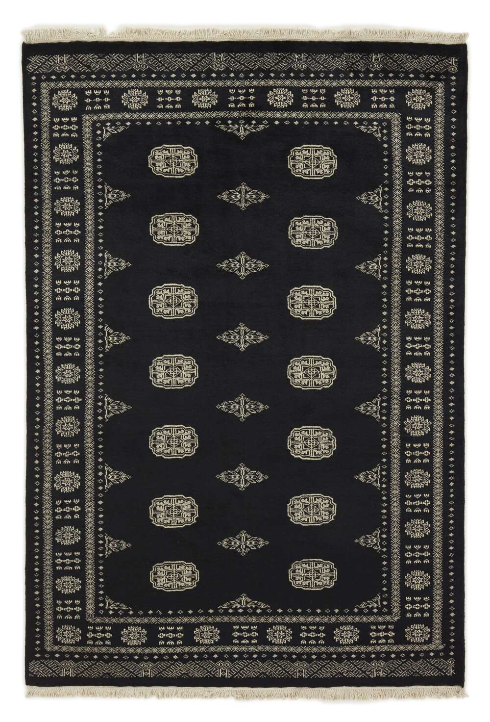 Bokhara Black 1513436 2PLY håndknyttet teppe