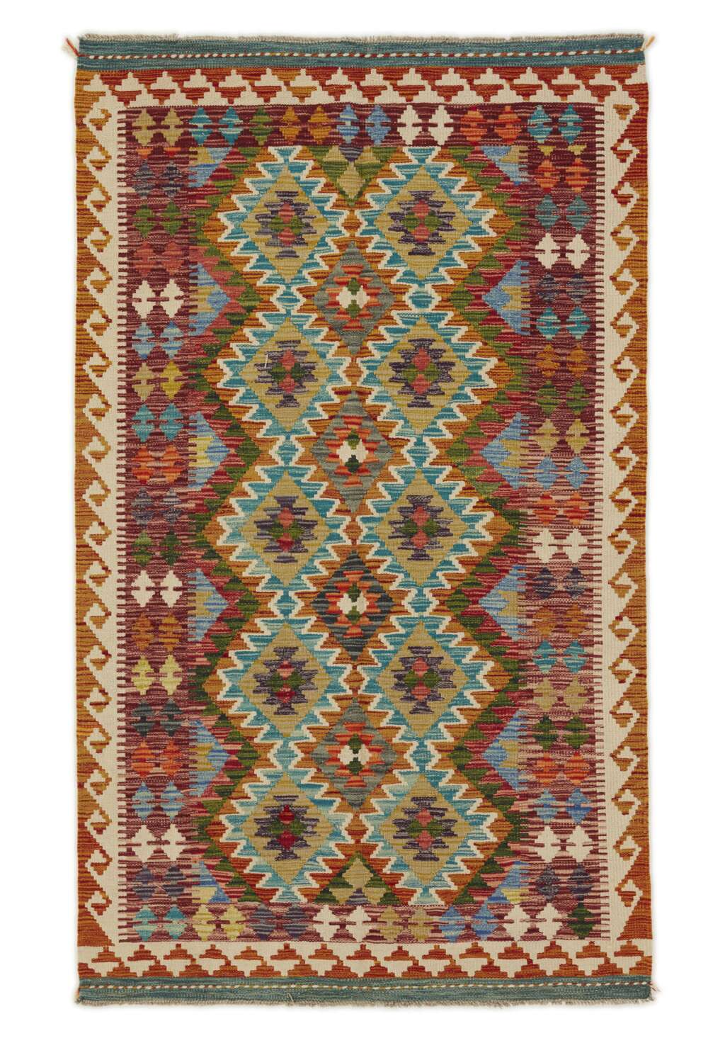 Afghan Kelim 1515514 håndvevd teppe