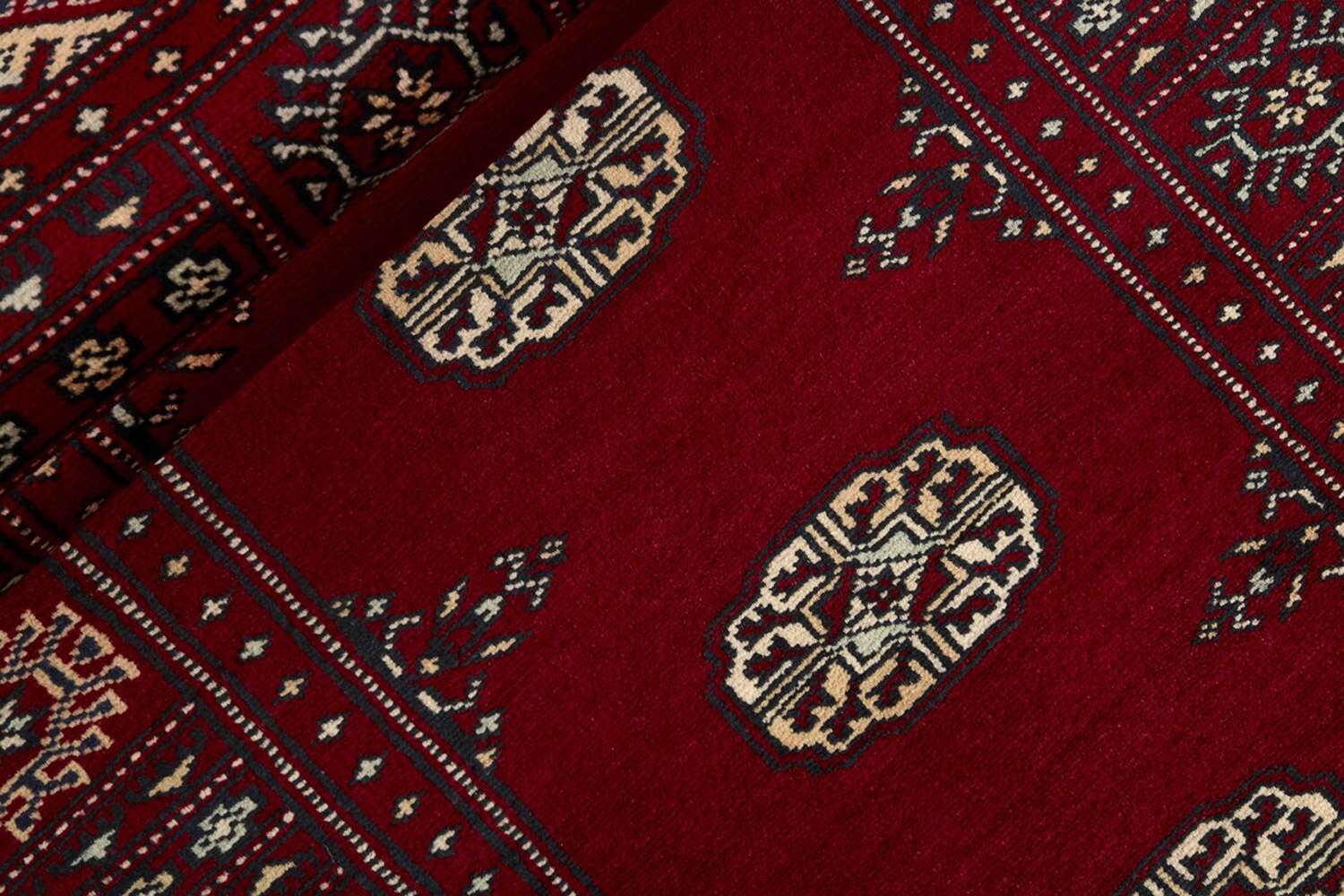 Bokhara Red 1132202 2PLY håndknyttet teppe