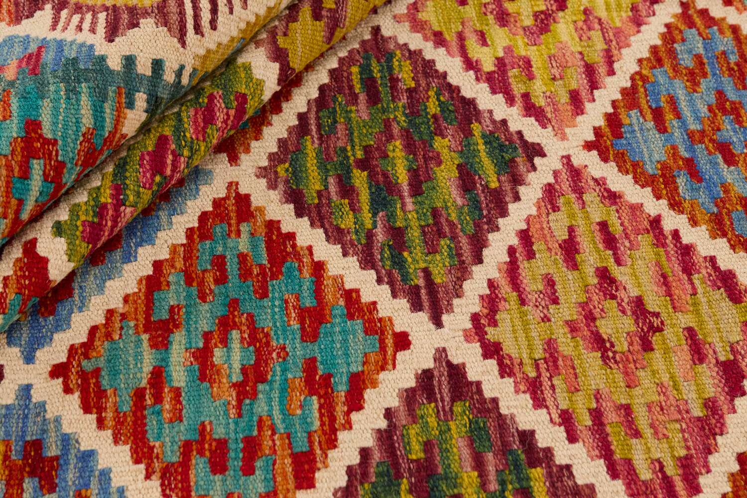 Afghan Kelim 1517180 håndvevd teppe