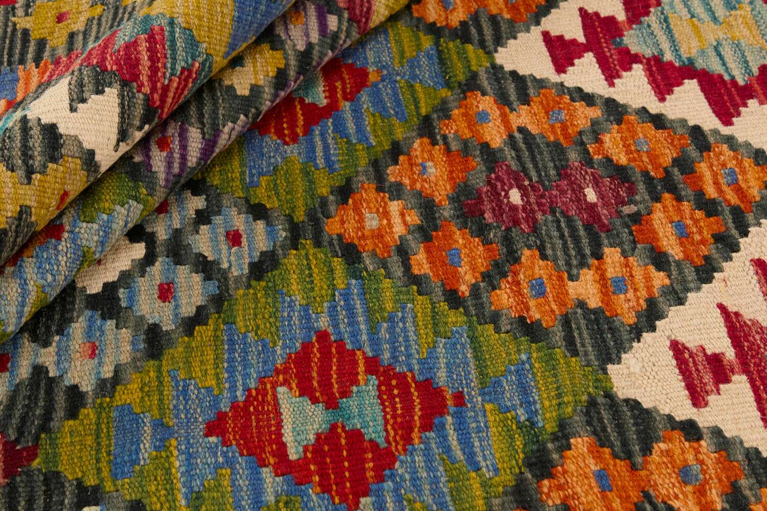 Afghan Kelim 1517161 håndvevd teppe