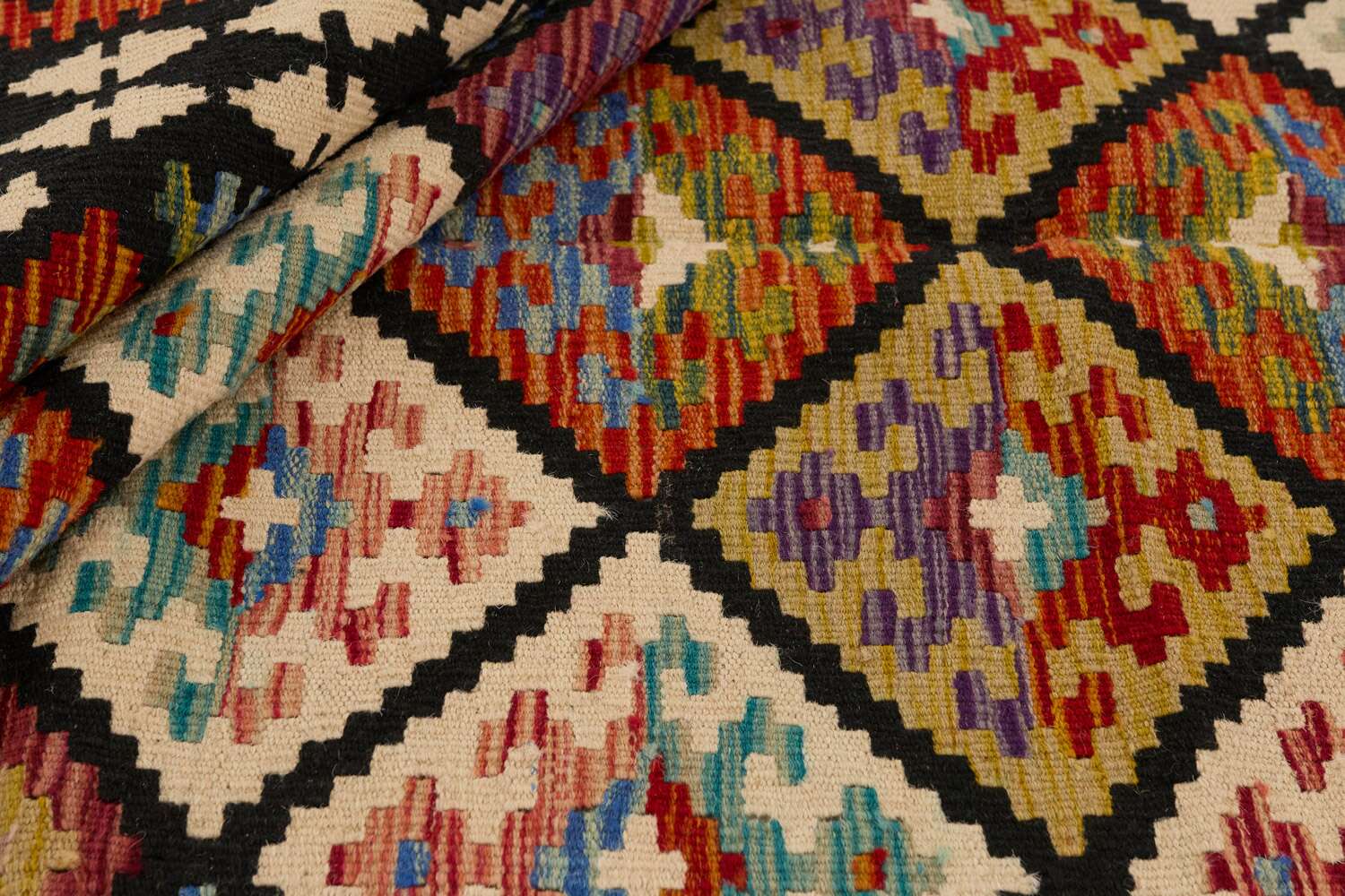 Afghan Kelim 1517184 håndvevd teppe