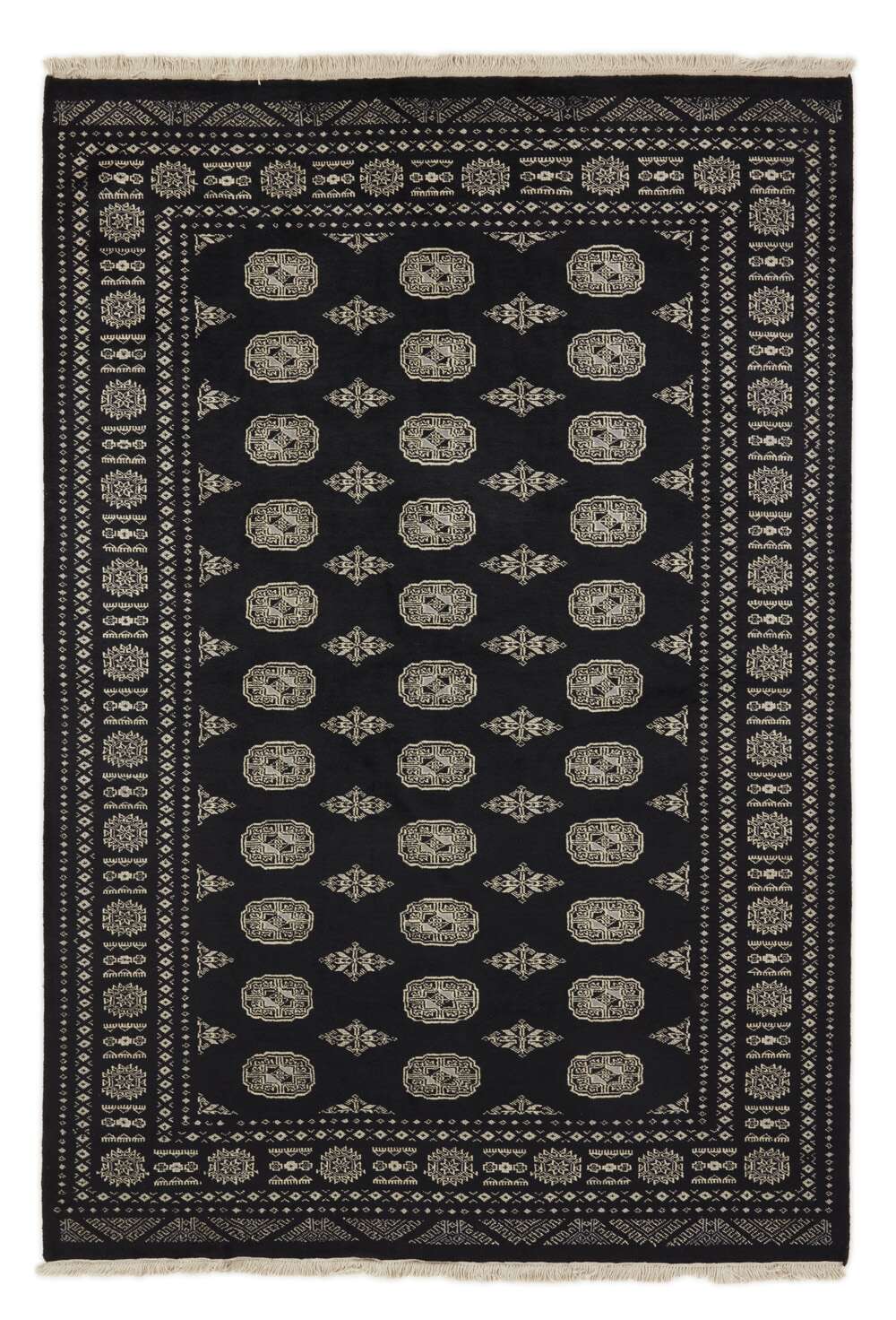 Bokhara Black 1493605 2PLY håndknyttet teppe