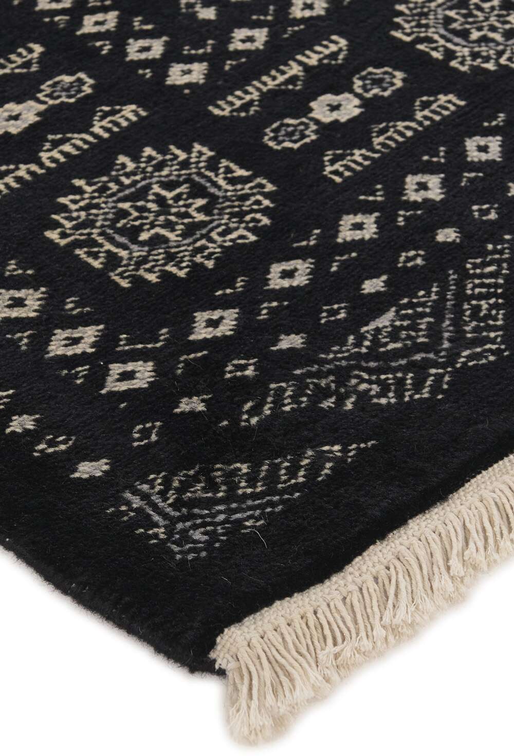 Bokhara Black 1493603 2PLY håndknyttet teppe