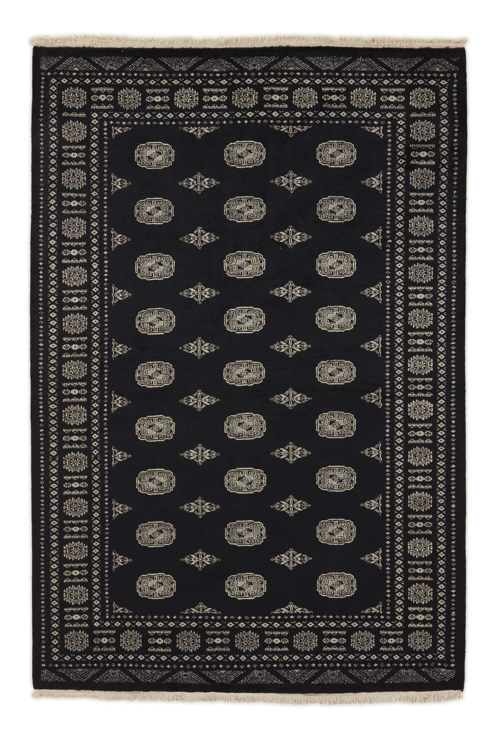 Bokhara Black 1493603 2PLY håndknyttet teppe