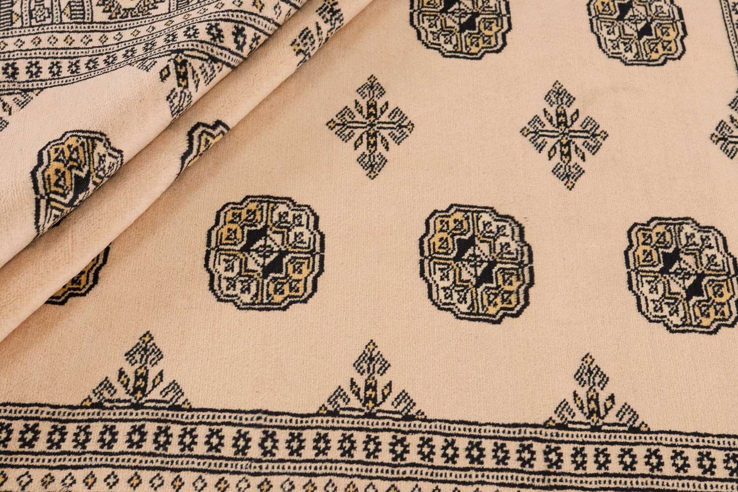 Bokhara Beige 1172377 2PLY håndknyttet teppe