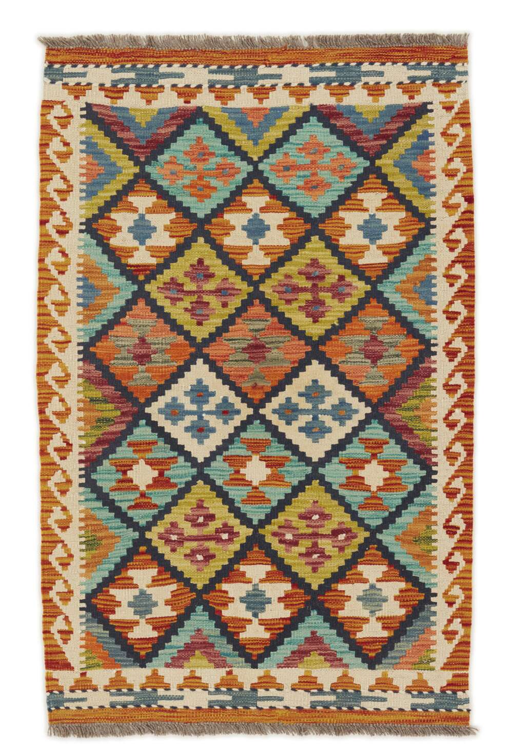 Afghan Kelim 1516915 håndvevd teppe