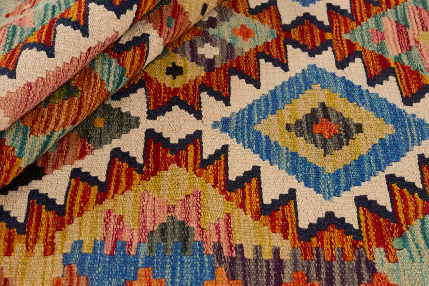 Afghan Kelim 1517027 håndvevd teppe