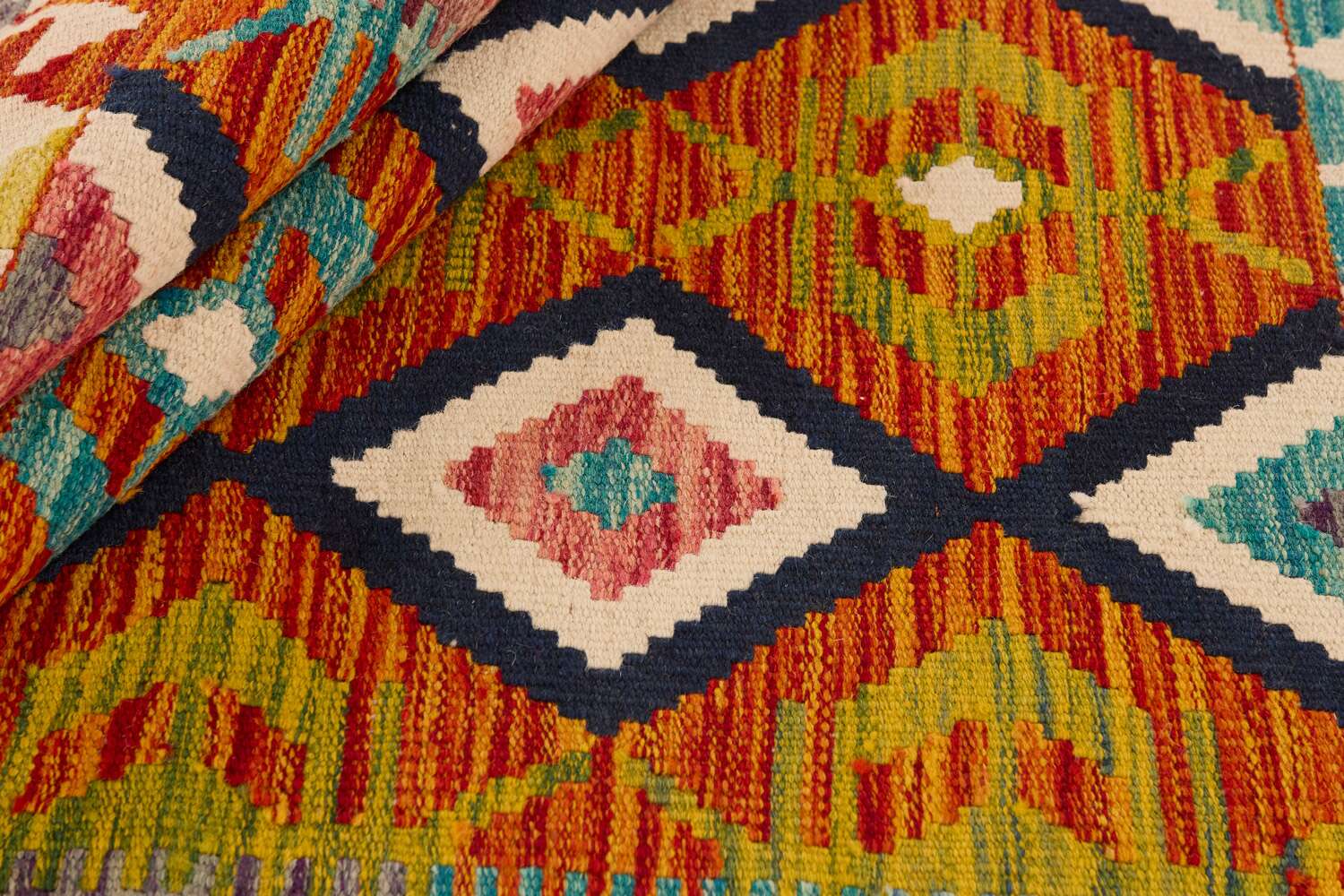 Afghan Kelim 1517055 håndvevd teppe