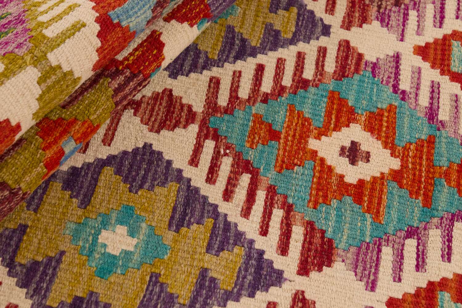 Afghan Kelim 1517094 håndvevd teppe