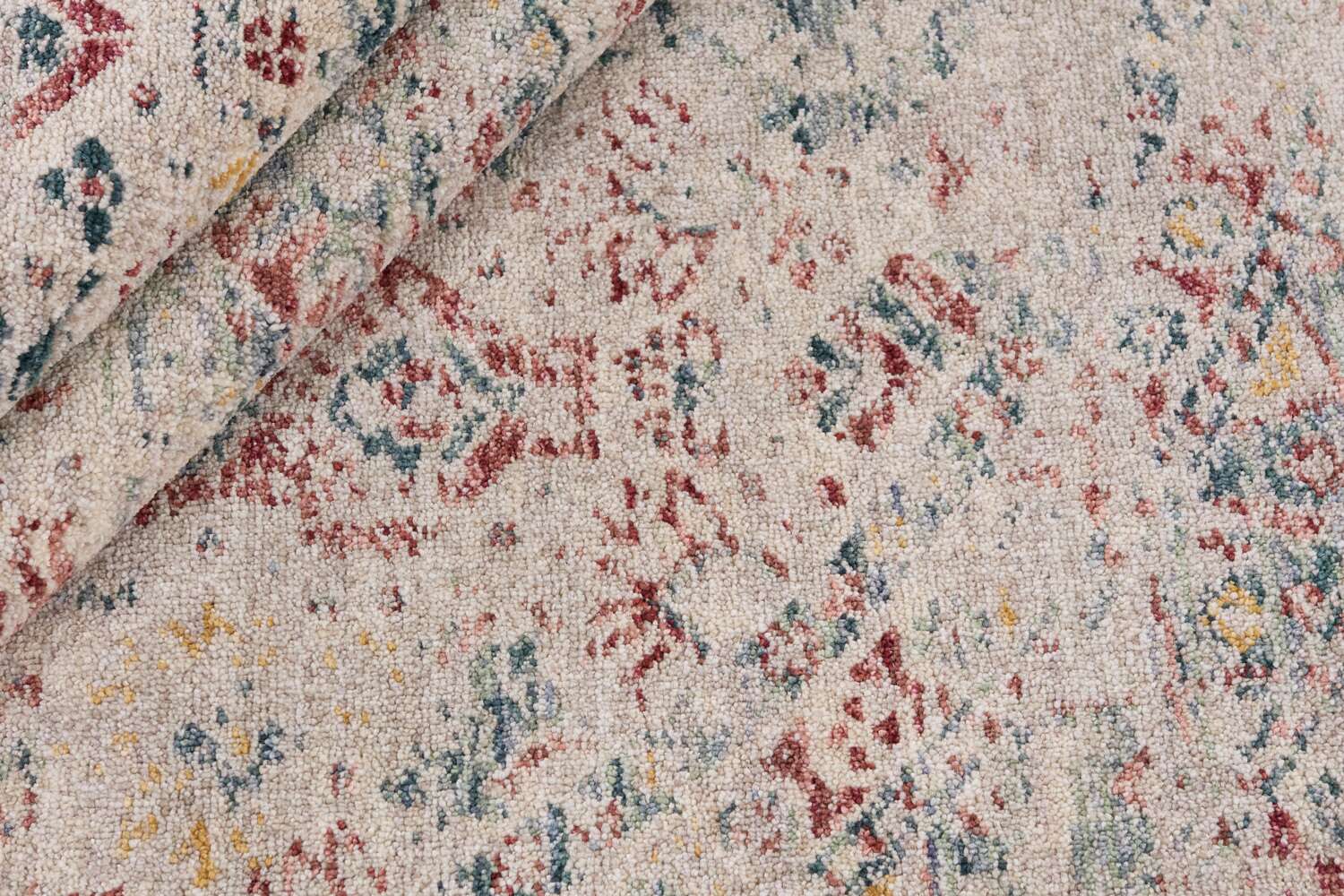 Everyday Antique 1 Blue Red rund gulvteppe