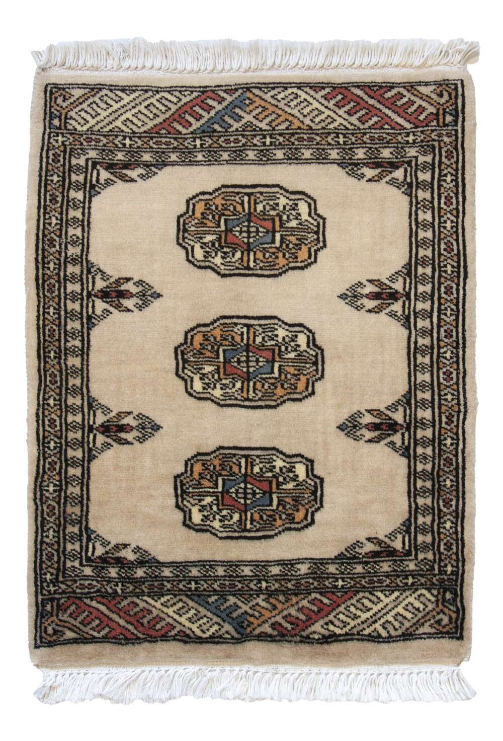 Bokhara Beige 1 2PLY håndknyttet teppe
