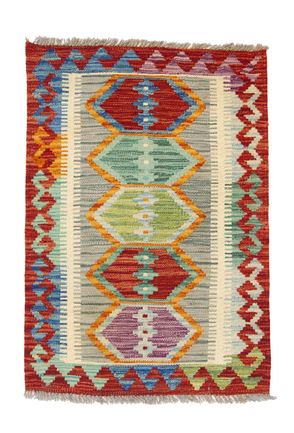 Afghan Kelim 1414631 håndvevd teppe