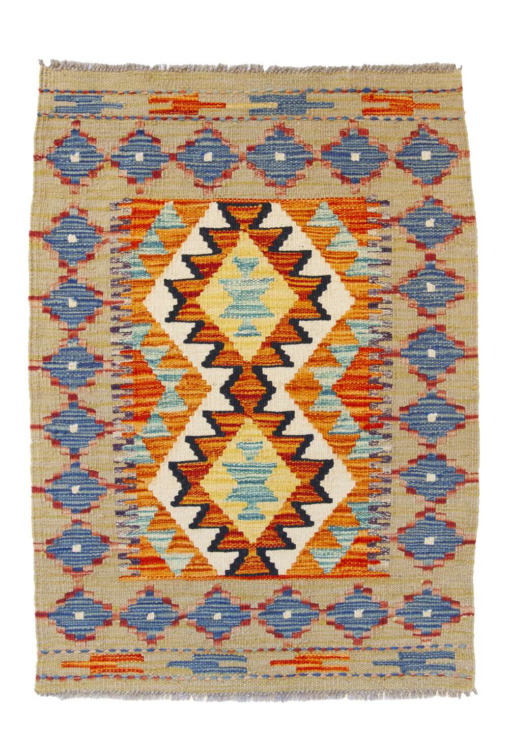 Afghan Kelim 1494052 håndvevd teppe