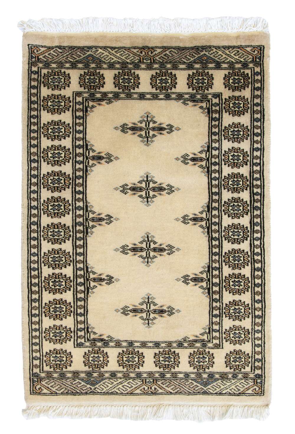 Tekke Beige 1407350 2PLY håndknyttet teppe