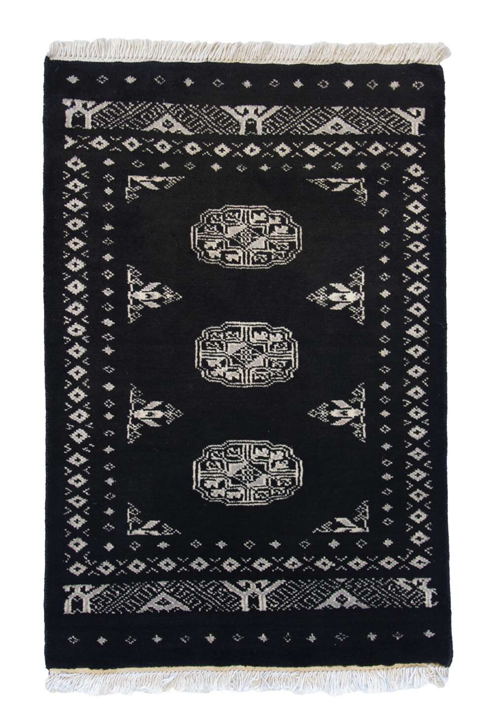 Bokhara Black 1513119 2PLY håndknyttet teppe