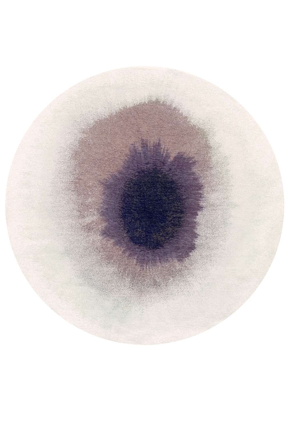 Drop 2101 rund Purple smoke gulvteppe
