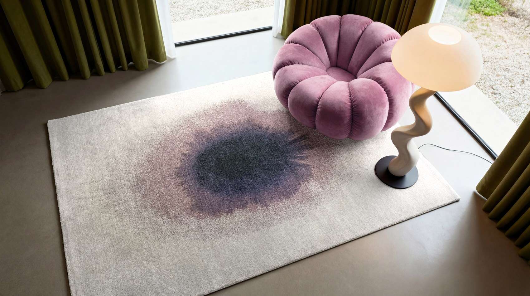 Drop 2101 Purple smoke gulvteppe
