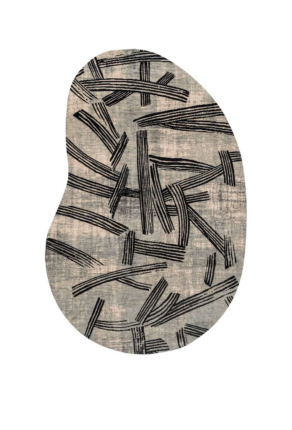 Kanji 2066 Peanut Shape Dark Street gulvteppe