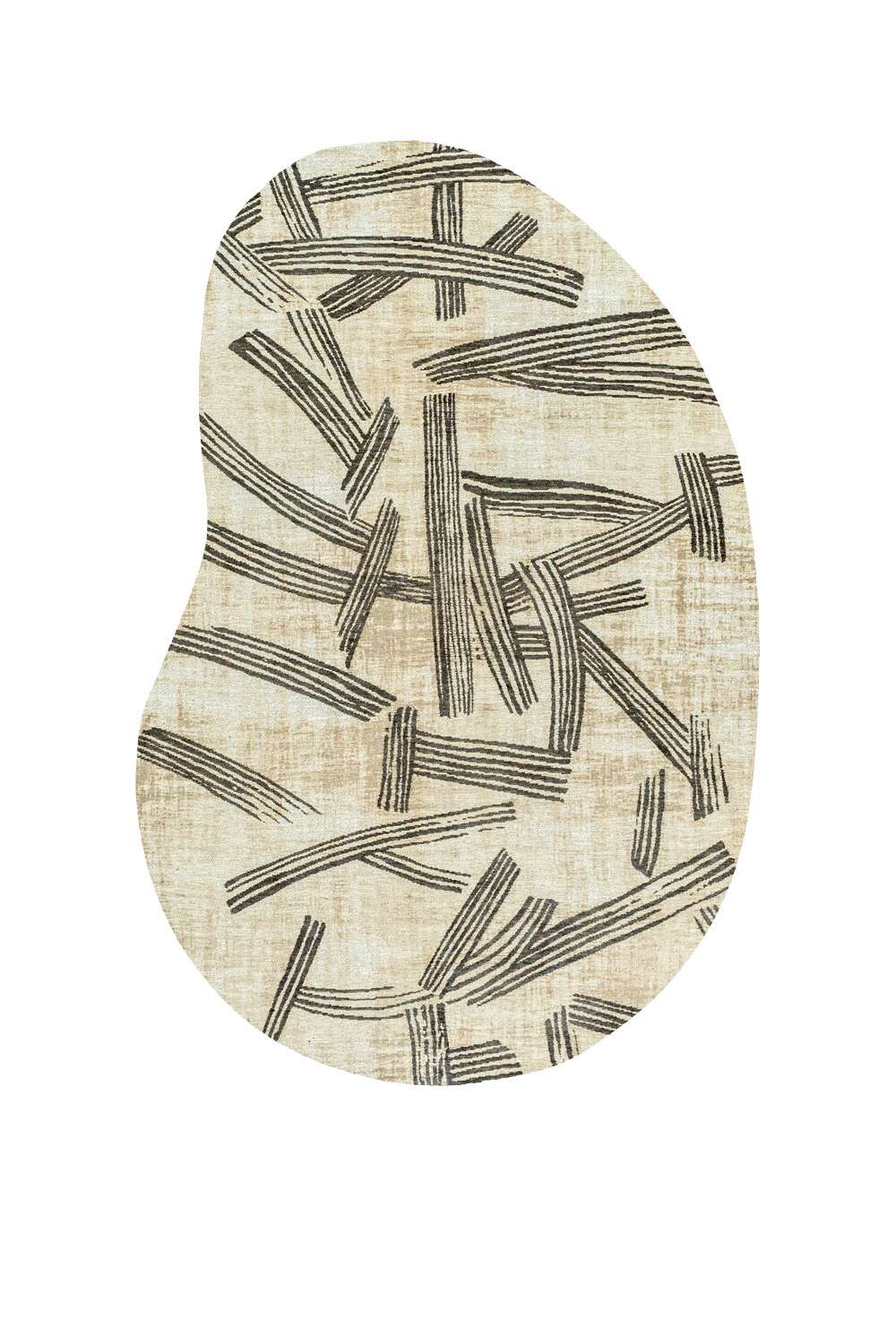 Kanji 2067 Peanut Shape Slate gulvteppe