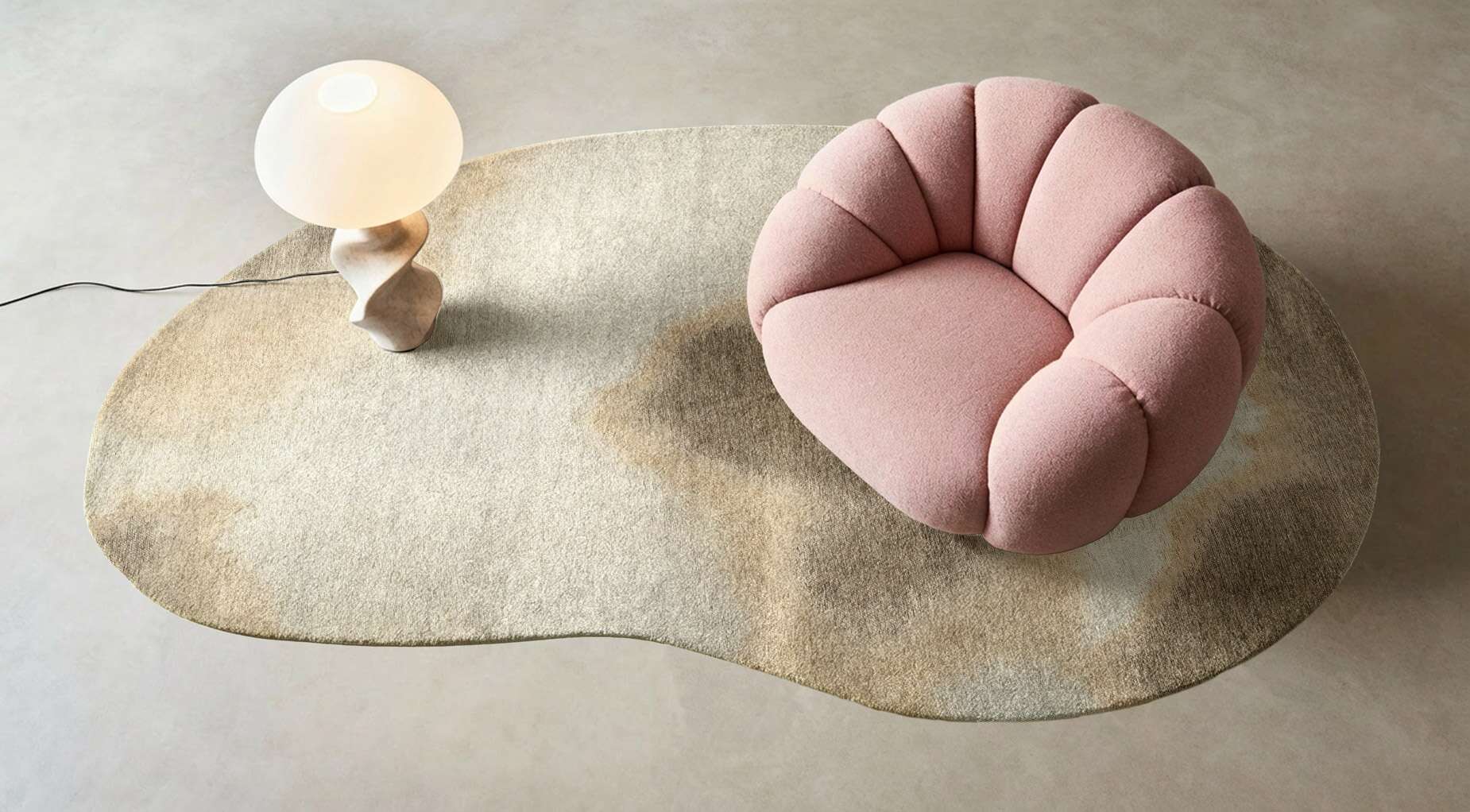 Aquarelle 2089 Peanut Shape Nature gulvteppe