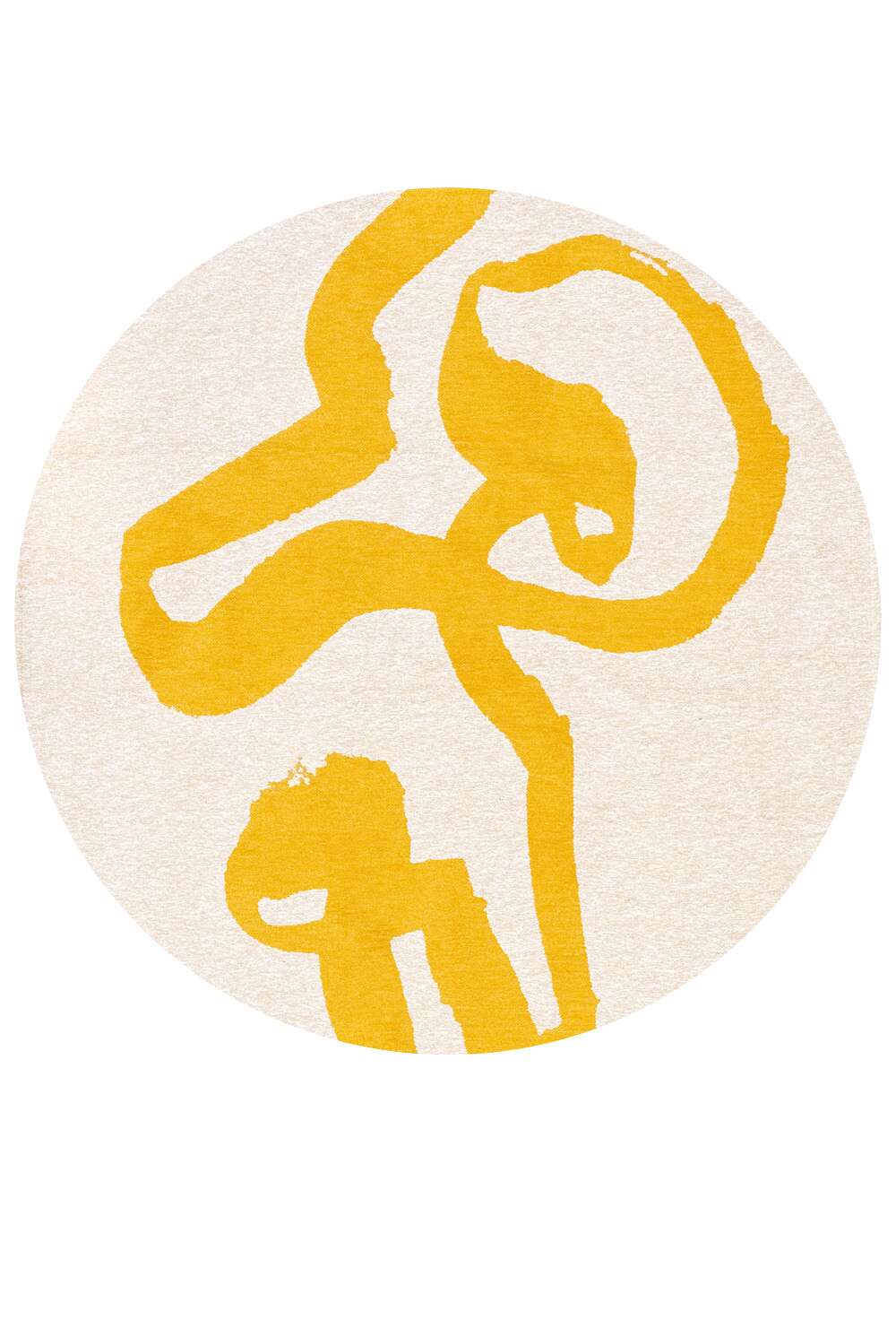 Craft Ribbon 2084 rund Pure Yellow rund gulvteppe