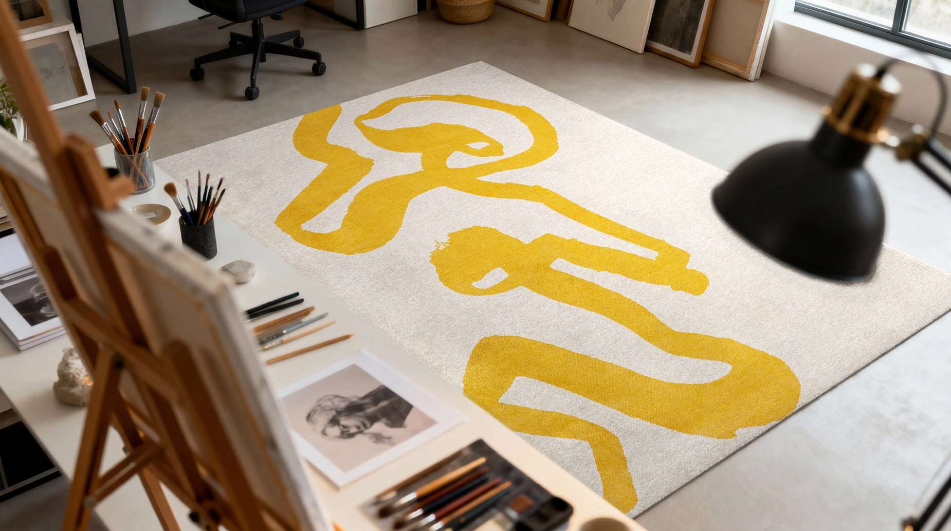Craft Ribbon 2084 Pure Yellow gulvteppe