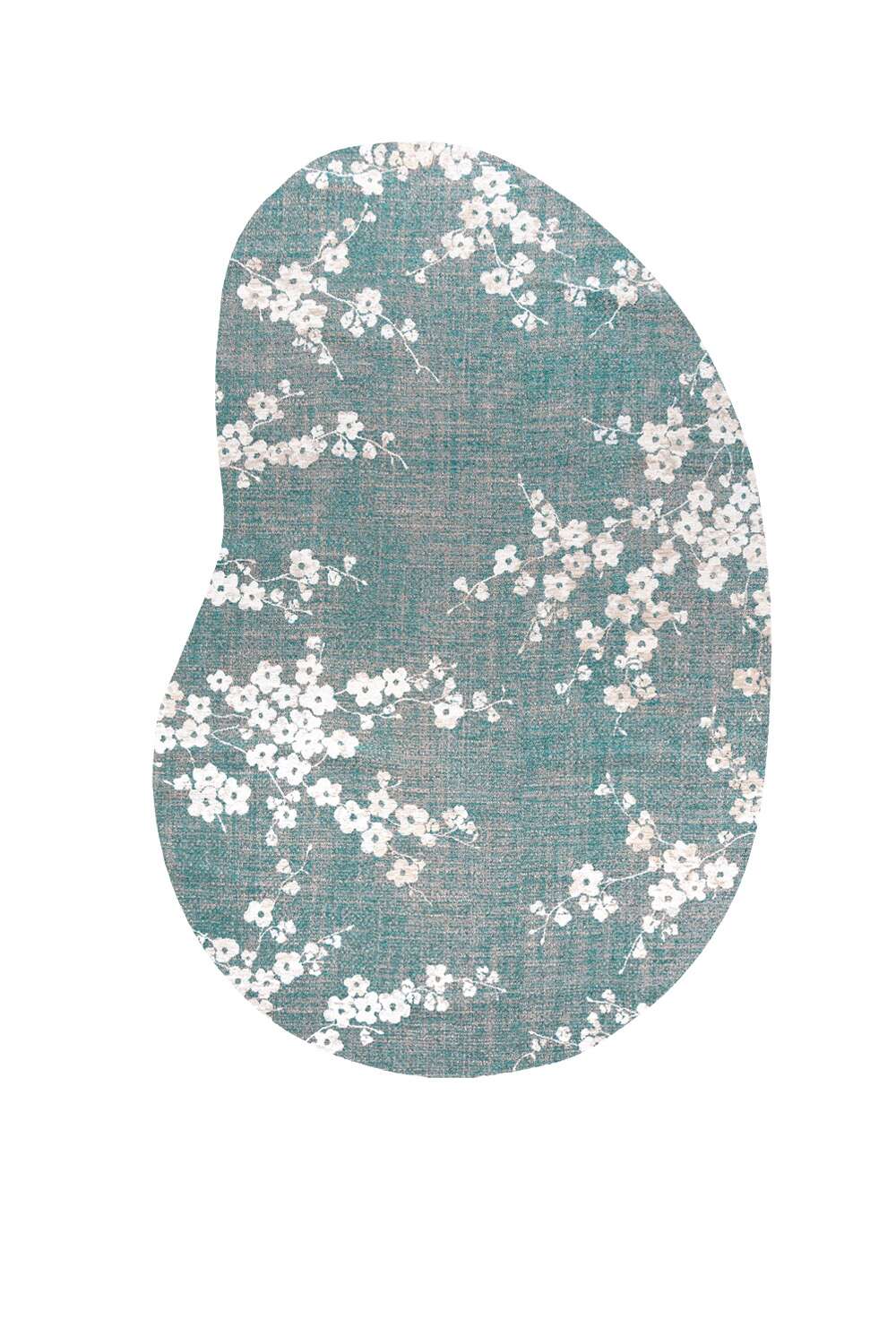 Sakura 9850 Peanut Shape Lake Blue gulvteppe